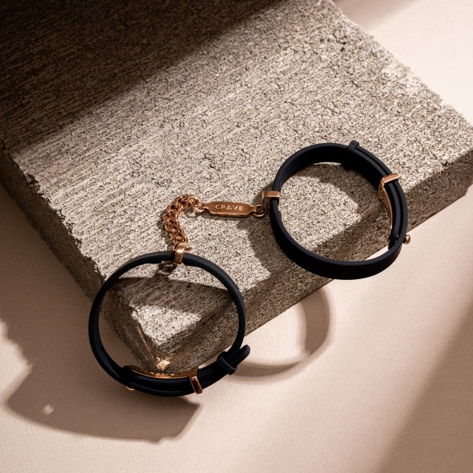CRAVE - ID CUFFS BLACK/ROSE GOLD