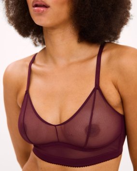 Mesh Balconette Cherry