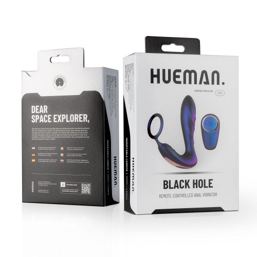 Vibrátor Hueman - Black Hole Anal Vibrator With Cockring