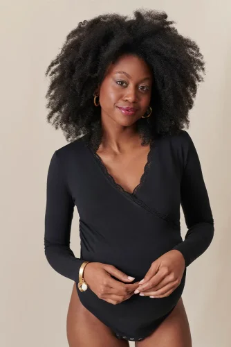 Body Baccara Noir- těhotenské bodysuit - Velikost: M